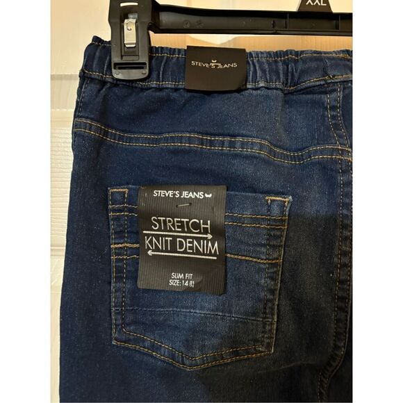 Steve’s Jeans NWT Boys Size 14 Slim Fit Denim Jeans Mack Dark Wash Stretch ($42) - Picture 4 of 5